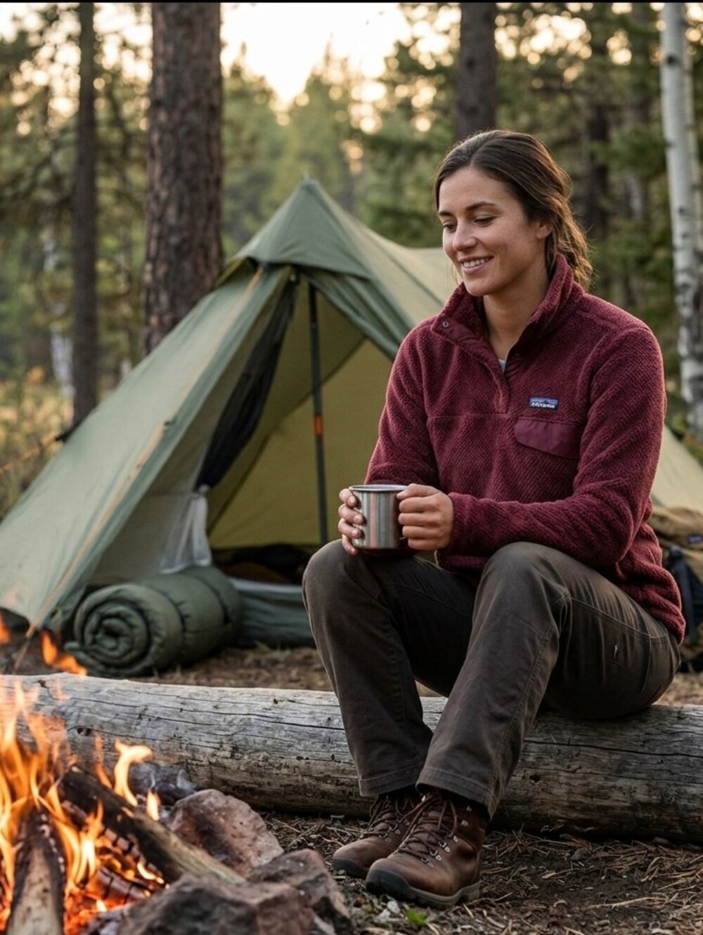 Burgundy Patagonia Re-Tool Snap-T Fleece Pullover